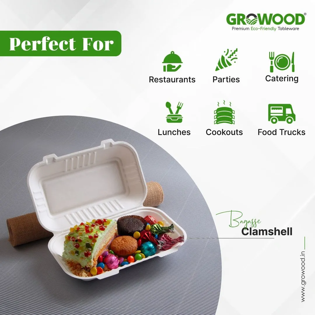 Manufacturer of Clamshell Bagasse products