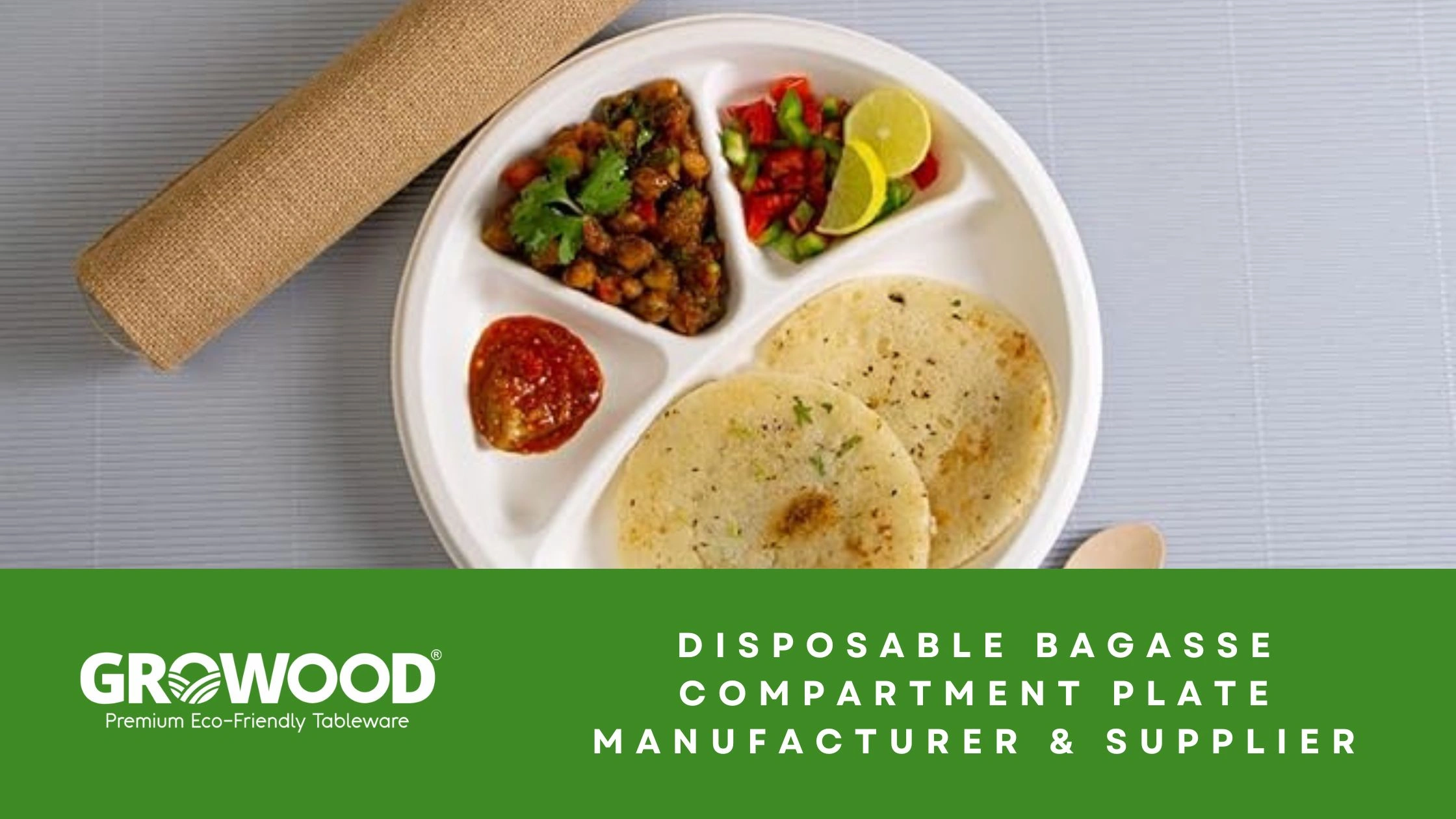 Disposable Bagasse Compartment Plate Manufacturer & Supplier